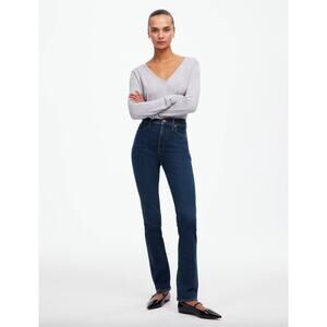 Madewell The Perfect Vintage Jean Larkspur Dark Blue High Rise Tapered US 28 NWT